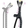 Nanocable Organizador de Cables Flexible 25mm Negro 2m